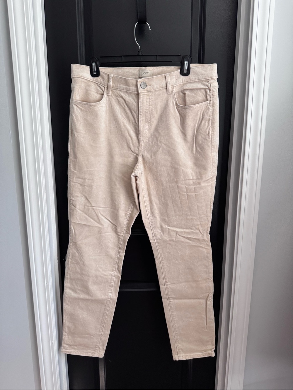LOFT Ankle-Length Pants in Light Beige